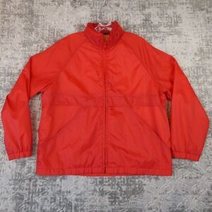Vintage Pacific Trail Jacket Men's Extra Large Red Windbreaker Packable Hood